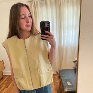 Zara gathered hem cotton vest